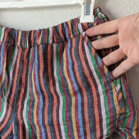 Madewell Striped Multi Colored Shorts - Picture 3 of 5
